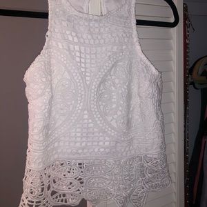 ☆ crochet white tank top ☆